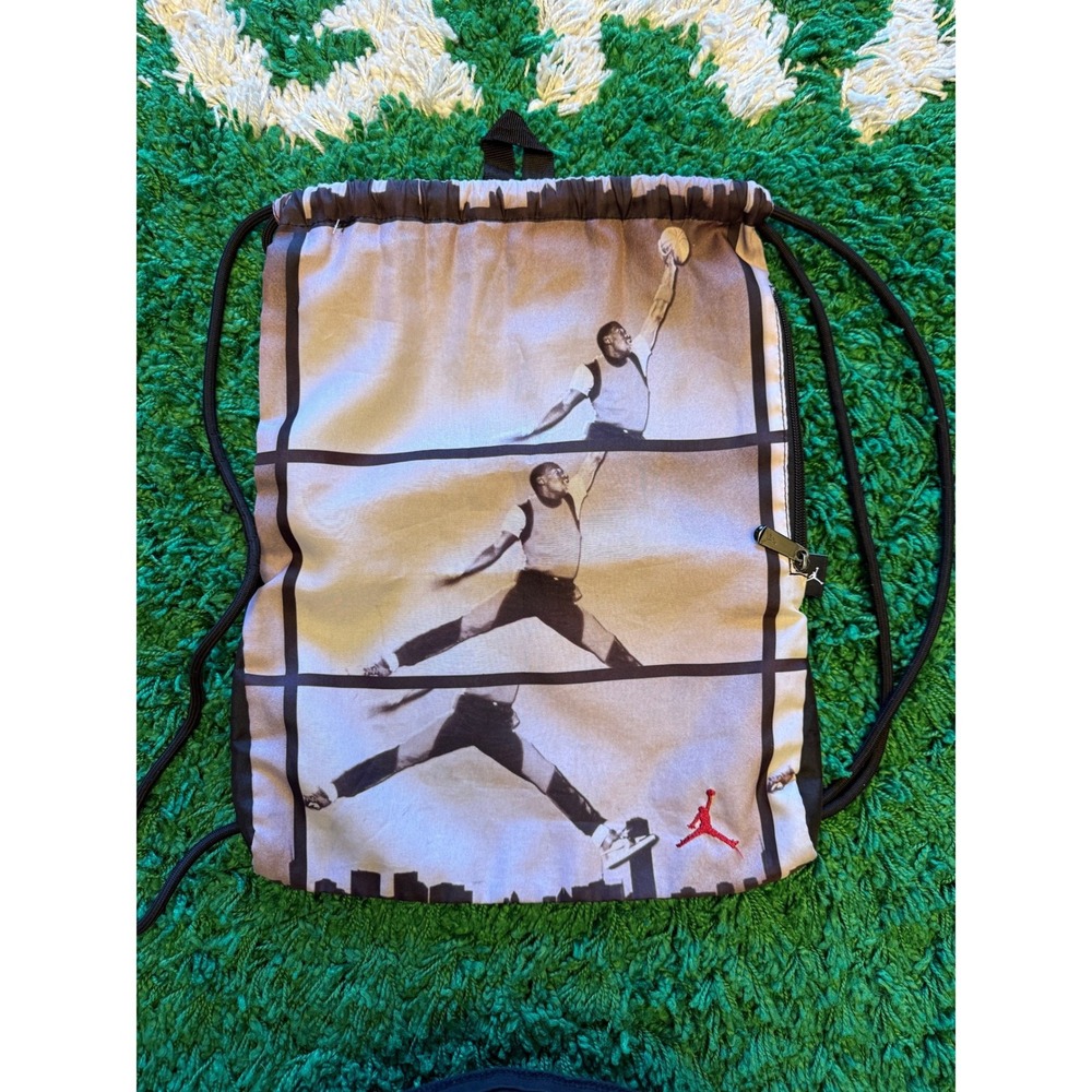 Jordan Drawstring Cinch Bag Unisex OS Black Graphic Good Jumpman Sackpack Zip